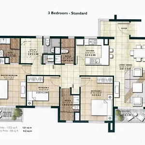 Three Bedroom - Centrium Impz Dubai